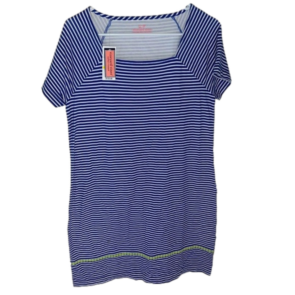 Brand new vineyard vines blue and white striped T-shirt dress